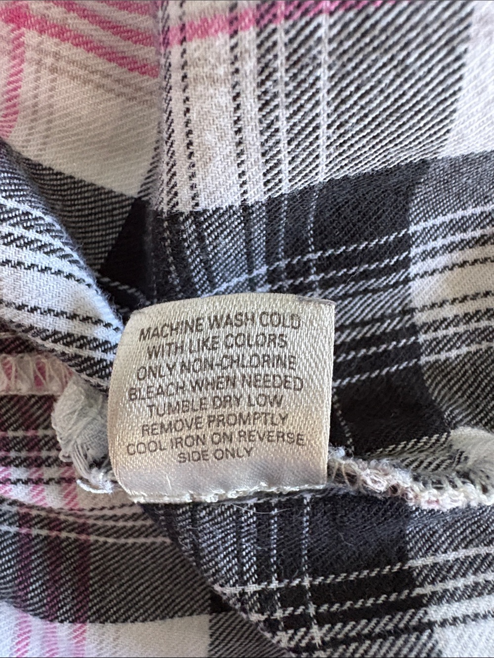 Victoria’s Secret Plaid Drawstring Pajama Pants for Women Pink & Black Size M - Picture 6 of 6